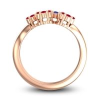 Simple Floral Pave Devana Ring