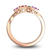 Simple Floral Pave Devana Ring