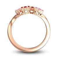 Simple Floral Pave Devana Ring