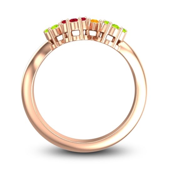 Simple Floral Pave Devana Ring