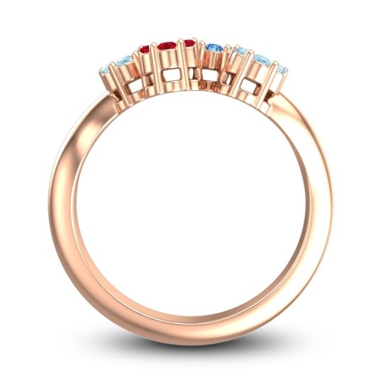 Simple Floral Pave Devana Ring