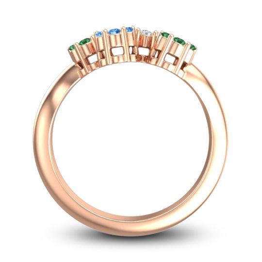 Simple Floral Pave Devana Ring