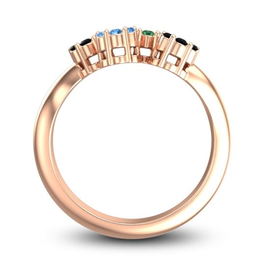 Simple Floral Pave Devana Ring