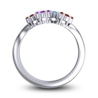 Simple Floral Pave Devana Ring