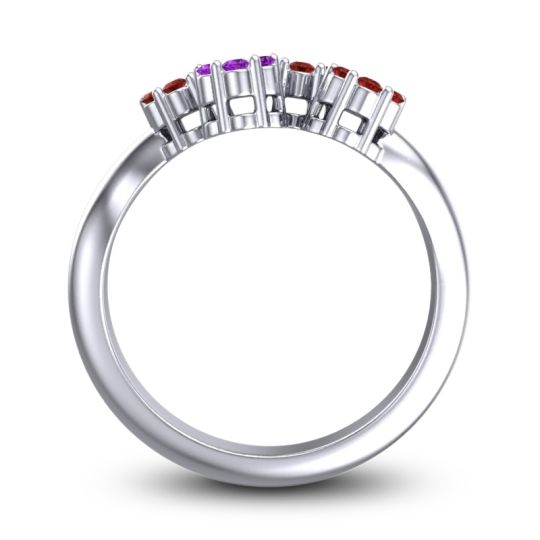 Simple Floral Pave Devana Ring