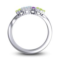 Simple Floral Pave Devana Ring