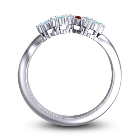 Simple Floral Pave Devana Ring