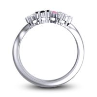 Simple Floral Pave Devana Ring