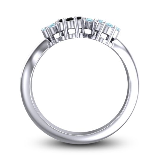 Simple Floral Pave Devana Ring