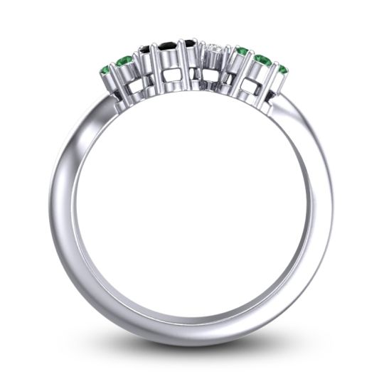 Simple Floral Pave Devana Ring