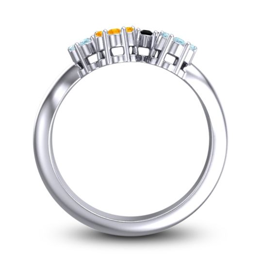 Simple Floral Pave Devana Ring