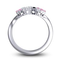 Simple Floral Pave Devana Ring