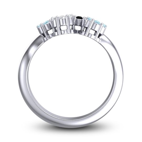 Simple Floral Pave Devana Ring