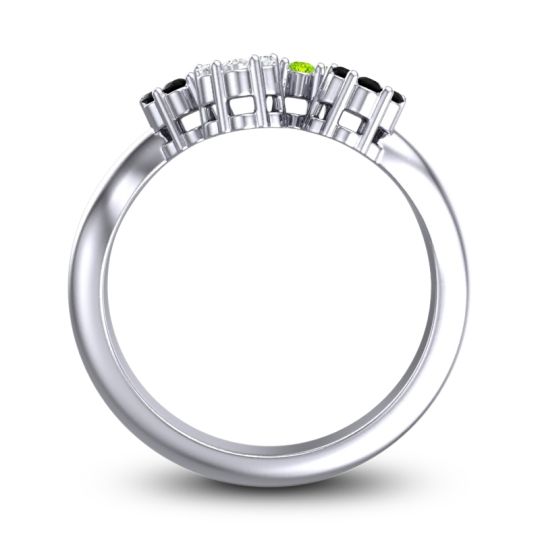 Simple Floral Pave Devana Ring