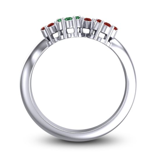 Simple Floral Pave Devana Ring