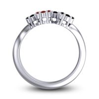 Simple Floral Pave Devana Ring