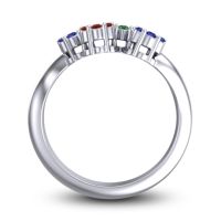 Simple Floral Pave Devana Ring