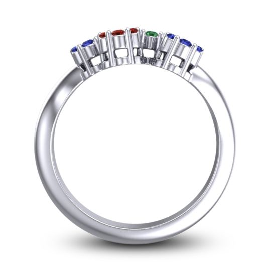 Simple Floral Pave Devana Ring