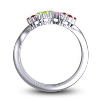 Simple Floral Pave Devana Ring