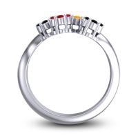 Simple Floral Pave Devana Ring