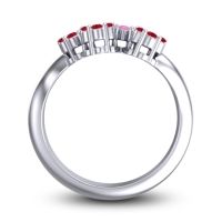 Simple Floral Pave Devana Ring