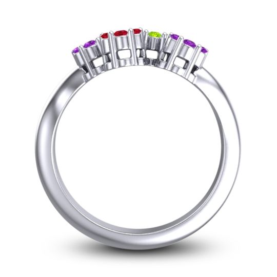 Simple Floral Pave Devana Ring