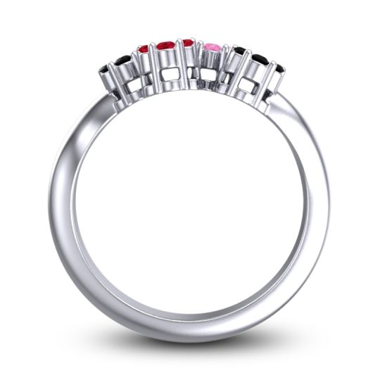 Simple Floral Pave Devana Ring