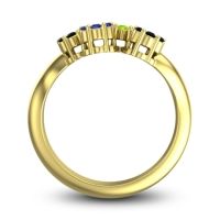 Simple Floral Pave Devana Ring