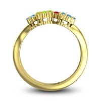 Simple Floral Pave Devana Ring