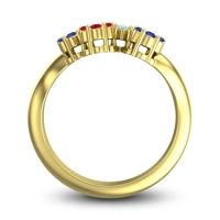 Simple Floral Pave Devana Ring