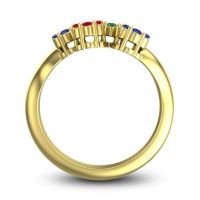 Simple Floral Pave Devana Ring