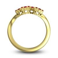 Simple Floral Pave Devana Ring