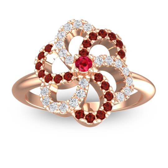Statement Floral Pave Carati Ring