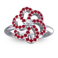 Statement Floral Pave Carati Ring