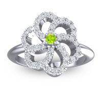 Statement Floral Pave Carati Ring