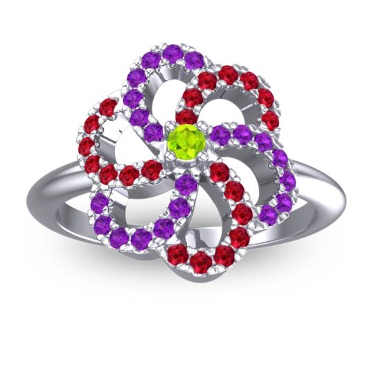 Statement Floral Pave Carati Ring