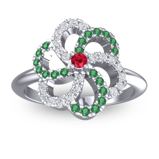 Statement Floral Pave Carati Ring