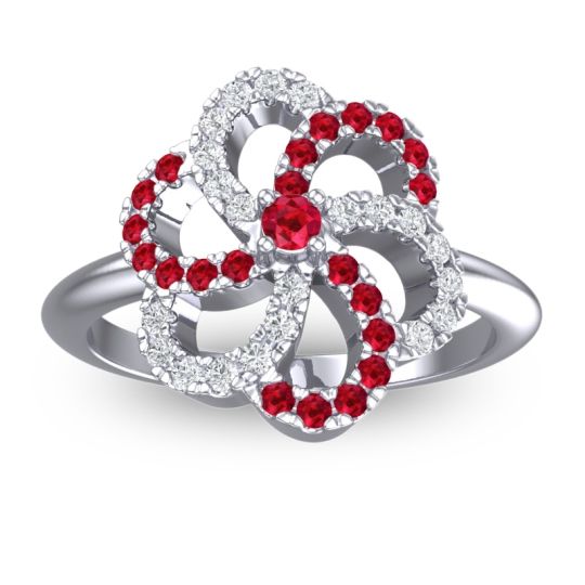 Statement Floral Pave Carati Ring