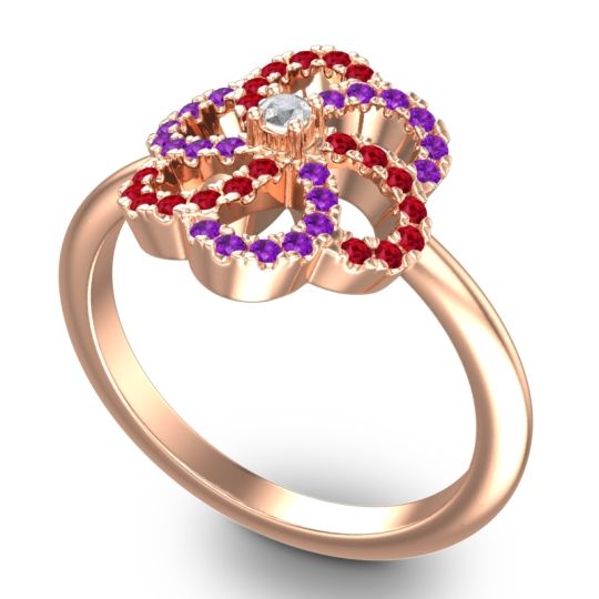 Statement Floral Pave Carati Ring