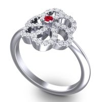 Statement Floral Pave Carati Ring