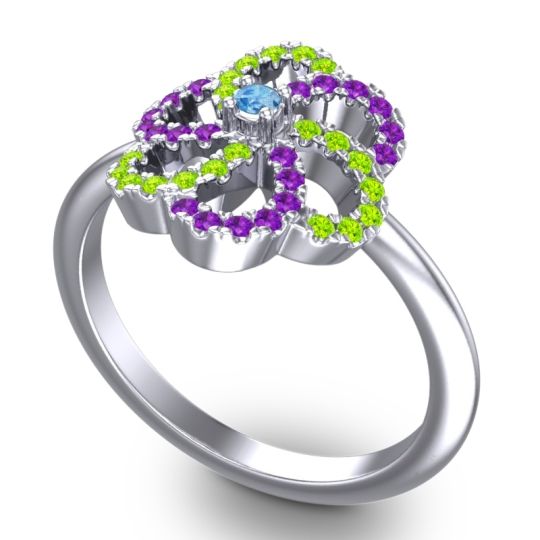 Statement Floral Pave Carati Ring