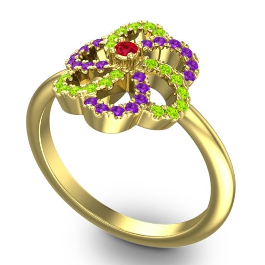 Statement Floral Pave Carati Ring