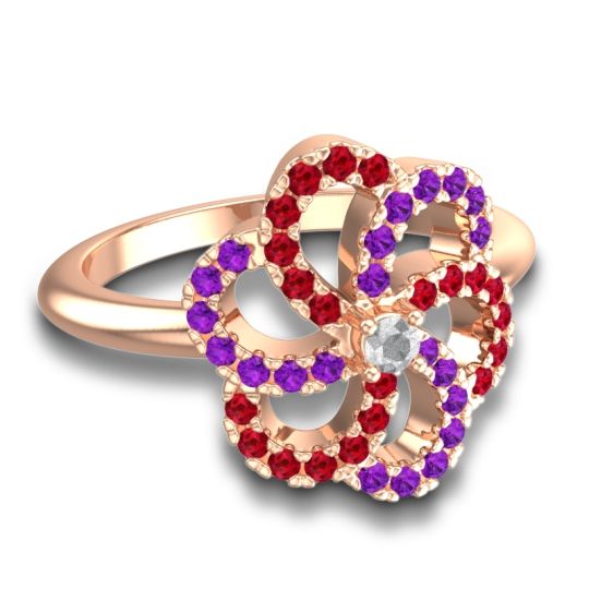 Statement Floral Pave Carati Ring