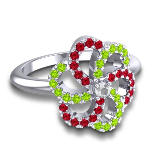 Statement Floral Pave Carati Ring