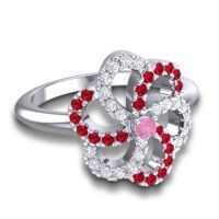 Statement Floral Pave Carati Ring