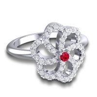 Statement Floral Pave Carati Ring