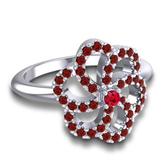 Statement Floral Pave Carati Ring