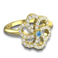 Statement Floral Pave Carati Ring