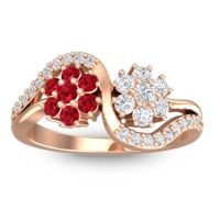 Statement Floral Pave Bisaja Ring