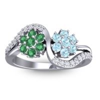 Statement Floral Pave Bisaja Ring